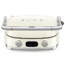 Gril de contact Smeg MGF01CREU, 1680 W, 3 programmes de cuisson, revêtement anti-adhésif, écran LCD