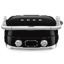 Gril multifonction Smeg MGF01BLEU, 1680 W, 3 programmes de cuisson, revêtement anti-adhésif, écran LCD