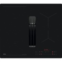 Plaque induction aspirante AEG NCT64B00CT, 4 foyers, hotte intégrée, fonction Bridge, revêtement SaphirMatt® SE noir mat
