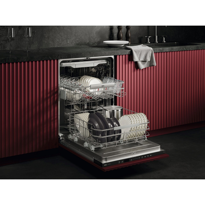 Lave-vaisselle AEG GI8700B2SC entièrement intégrable 60 cm, 15 couverts, classe B, 42 dB, Wi-Fi