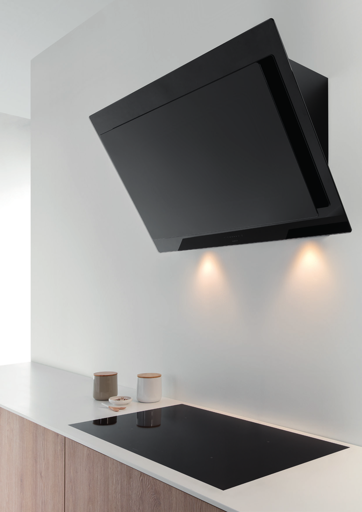Hotte décorative murale Novy Vision Verre blanc - largeur 75 cm - moteur intégré