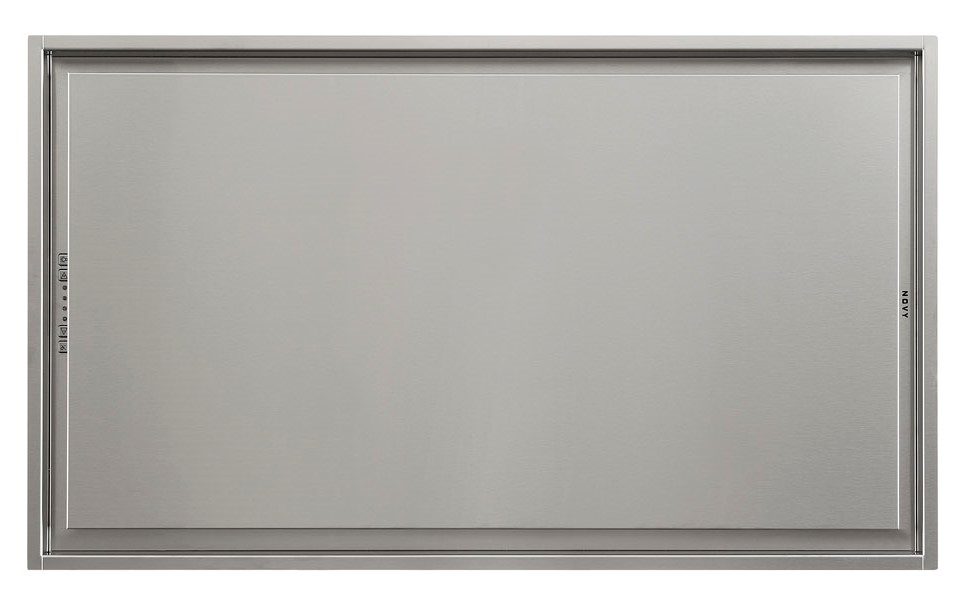 Plafonnier Novy Pureline - largeur 90 cm - inox - Capteur sans moteur - à raccorder avec moteur extérieur - sans éclairage