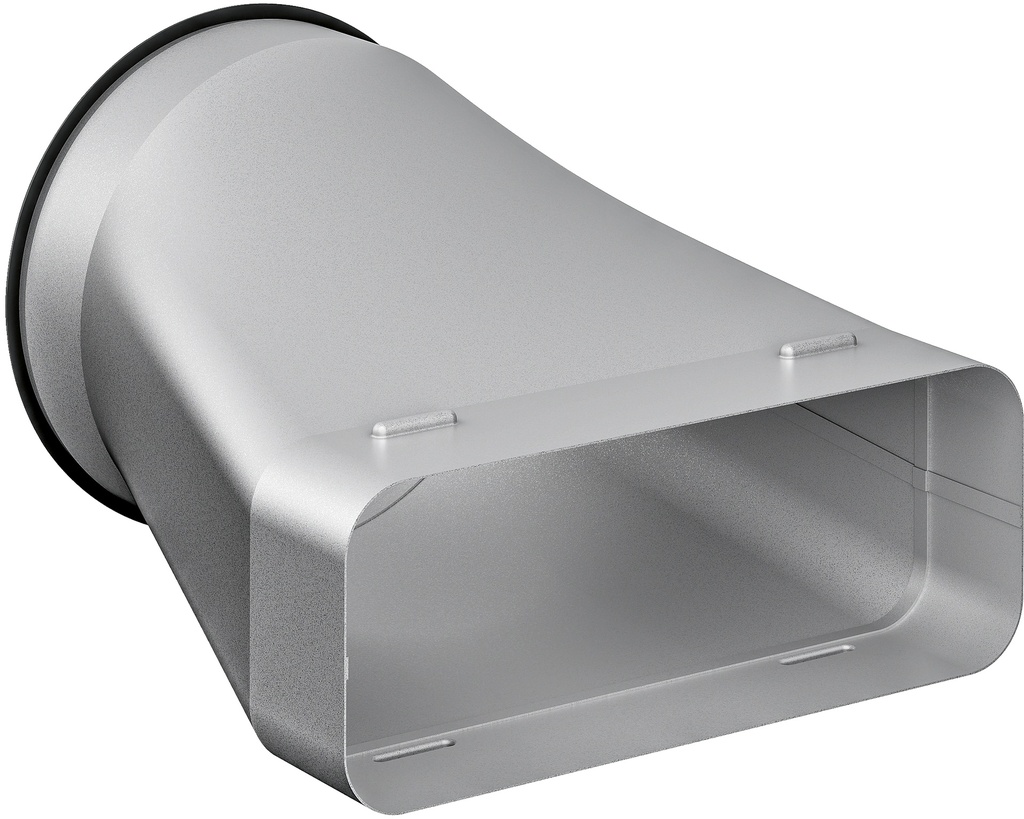 Adaptateur de conduit Gaggenau AD854041, rond-plat, joint d'étanchéité pré-monté