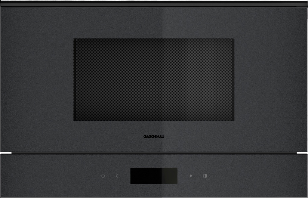 Four micro-ondes Gaggenau GM221100 Onyx, 21 litres, technologie Innowave, gril 1300 W, écran tactile