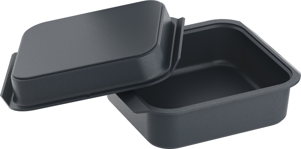 Braisière Gaggenau GN340231, fonte d'aluminium, couvercle verre, 325×352×165 mm, revêtement anti-adhésif