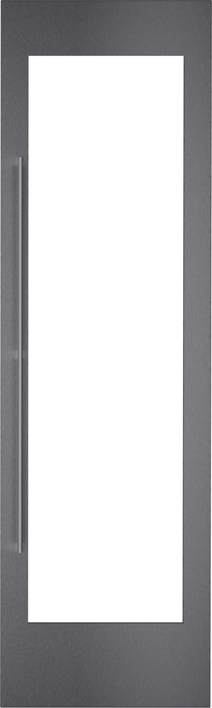 Panneau de porte Gaggenau RVA421622R, 603 x 2029 mm, inox brossé foncé, charnières droite
