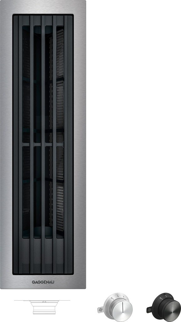 Aérateur de plan de cuisson Gaggenau VL414115, classe A+, débit de 550 m³/h, mode intensif 690 m³/h