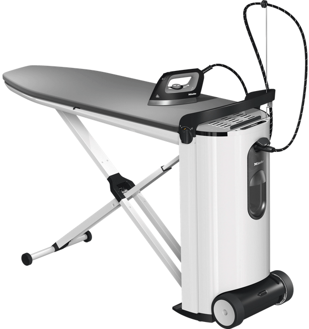 Centre de repassage Miele B4312, vapeur 3,5 bar, table active avec aspiration, réservoir d'eau amovible