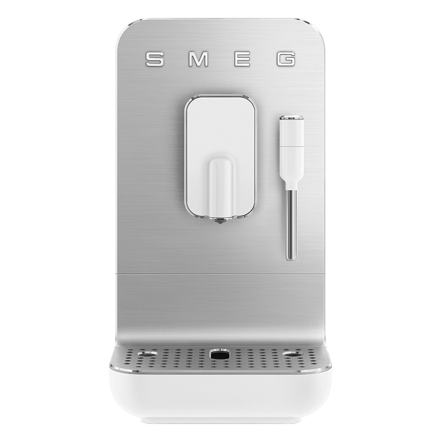 Machine à expresso Smeg BCC12WHMEU, broyeur intégré en acier inoxydable, 19 bar, réservoir 1,4 L, blanc
