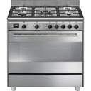 Piano de cuisson Smeg BG91CTX2, 5 foyers gaz, four électrique 115 L, classe A, inox