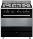 Piano de cuisson Smeg BG91N2, 5 feux gaz, four électrique 115 L autonettoyant à la vapeur, classe A