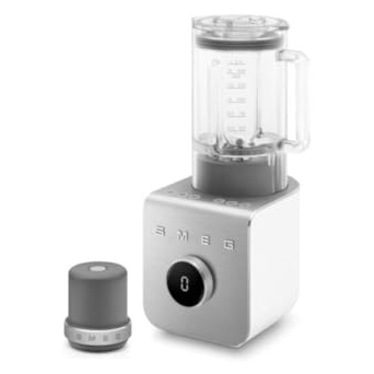 Blender Smeg BLC02WHMEU blanc, 1400 W, bol Tritan de 1,5 L, 9 vitesses, 5 programmes et mélange sous vide
