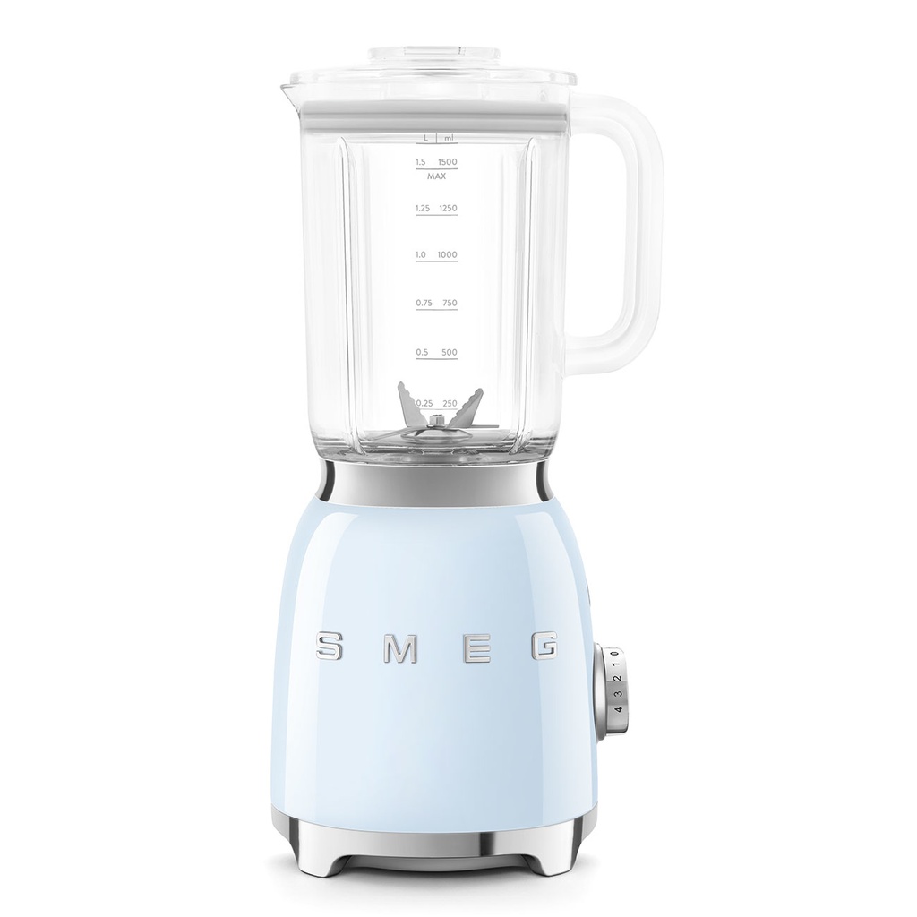 Blender Smeg BLF03PBEU bleu pastel, bol Tritan 1,5 L, 800 W, 4 vitesses, 4 programmes préréglés, pileur de glace