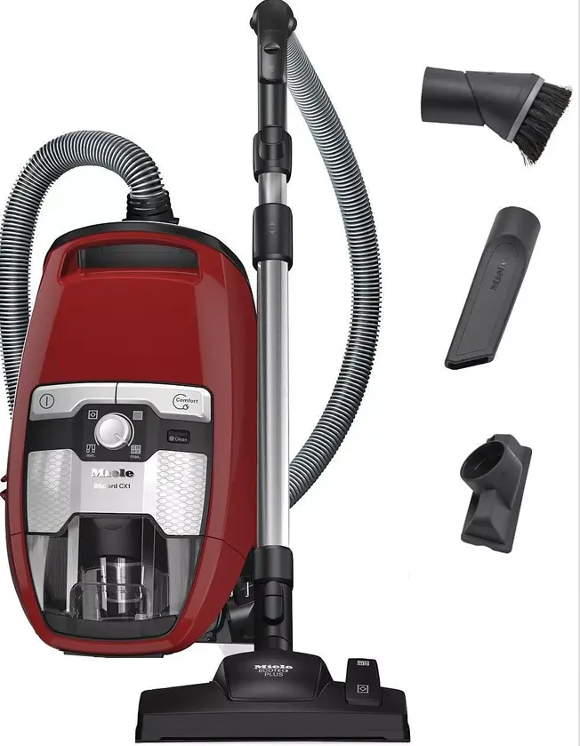 Aspirateur traineau sans sac Miele BLIZCX1POWERLINER, 890 W, collecteur 2 L, 3 niveaux de filtration, Rouge Mangue