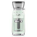 Moulin à café Smeg CGF03PGEU vert pastel, 150 W, meule conique, 15 réglages de mouture, réservoir 240 g