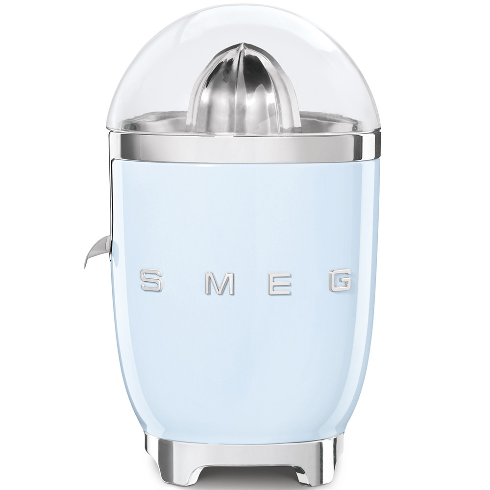 Presse-agrume électrique Smeg CJF11PBEU, 70 W, cône en acier inoxydable, bec anti-goutte, base antidérapante