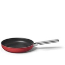 Poêle SMEG CKFF2801RDM rouge 28 cm, aluminium forgé à froid, anti-adhésive 3 couches, lavable au lave-vaisselle