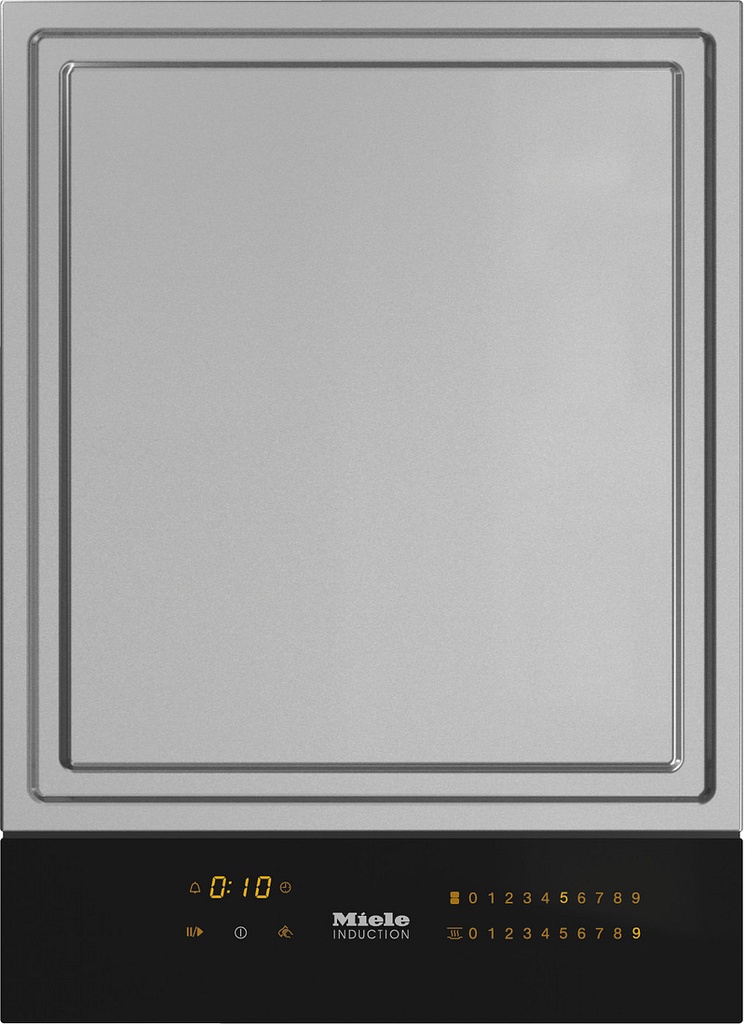 Domino de cuisson Teppan Yaki Miele CS7632FL, induction, inox, SmartSelect, encastrement à fleur de plan
