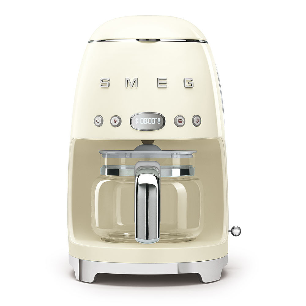 Machine à café filtre Smeg DCF02CREU, 10 tasses, carafe en verre 1,25 L, maintien au chaud 40 min, style années 50
