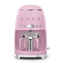 Cafetière filtre Smeg DCF02PKEU rose, réservoir 1,4 L, 10 tasses, intensité réglable, écran intégré