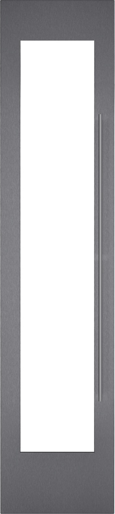 Panneau de porte Gaggenau RVA421122L, inox brossé foncé, charnières gauche, 19 mm