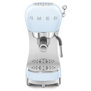 Machine à expresso Smeg ECF02PBEU, café moulu, 15 bar, 2 tasses, buse vapeur, bleu pastel