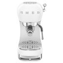 Expresso Smeg ECF02WHEU, 15 bar, réservoir 1,1 L, café moulu, buse vapeur, 2 tasses à la fois, blanc