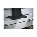Hotte décorative murale AEG DBE5651B, noir mat, 3 vitesses, éclairage LED, classe A, 640 m³/h