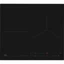 Plaque à induction AEG 949598641, 60 cm, 3 zones, commandes tactiles, Hob2Hood, noire encastrable
