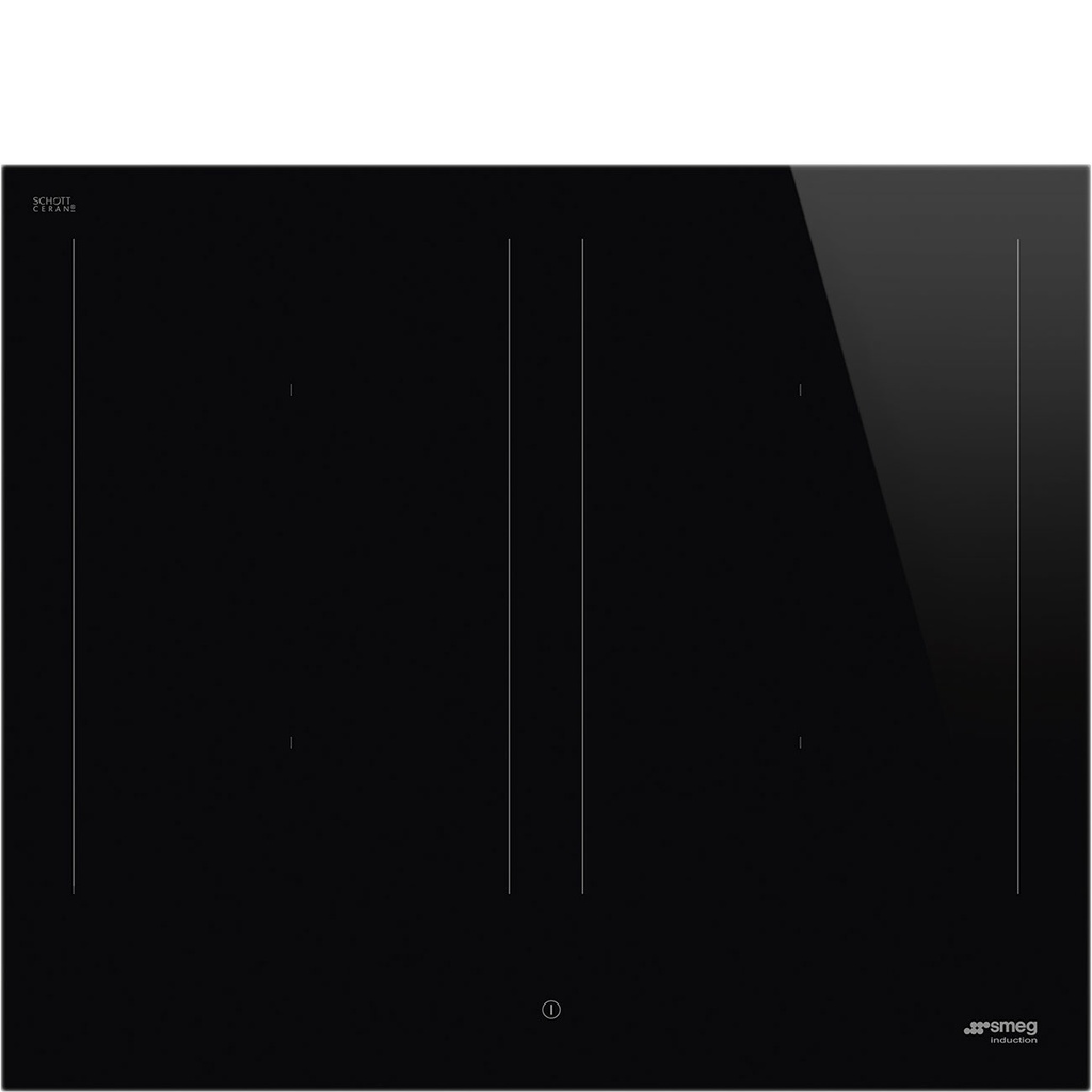 Plaque induction SMEG SIM3644D, 60 cm, 4 foyers, 2 Multizones, noir, intégrable