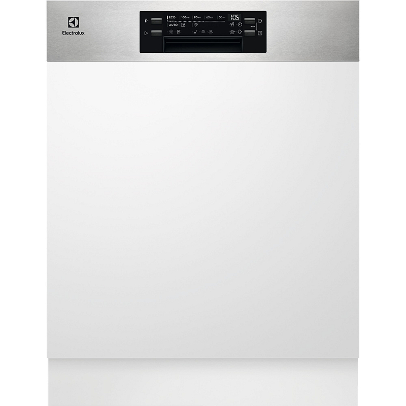 Lave-vaisselle Electrolux EEG69400IX encastrable semi-intégrable, moteur inverter, cuve XXL 164 L, 8 programmes
