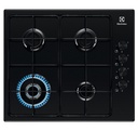 Plaque gaz Electrolux EGS6414K, 4 foyers dont un multi couronne, allumage électronique, 60 cm, Noir