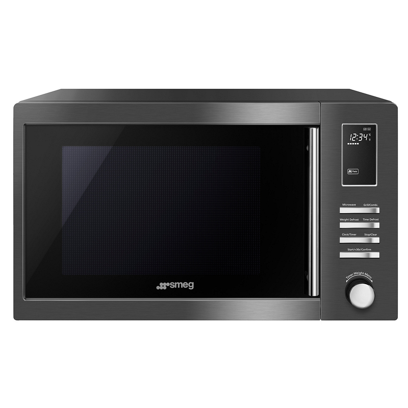 Micro-ondes SMEG MOE31B, pose libre, Dark Inox, inox anti-trace