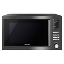 Micro-ondes SMEG MOE31B, pose libre, Dark Inox, inox anti-trace