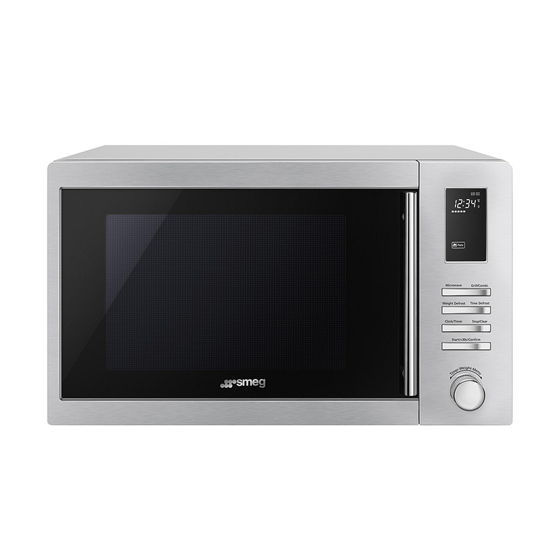Micro-ondes SMEG MOE31X, pose libre, inox anti-trace