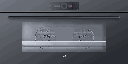 Four V ZUG 2303400007 CombiSteamer, Miroir Noir, écran tactile couleur, sonde 3 points, rails extension totale