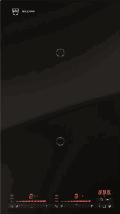 Plaque de cuisson V-ZUG 3114300001, 2 zones, 30 cm, DualDesign, BlackDesign, MultiSlider