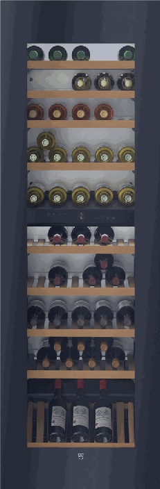 Cave à vin V ZUG 5113500001, 83 bouteilles, 271 l utiles, TouchOpen sans poignée, verre Miroir Noir