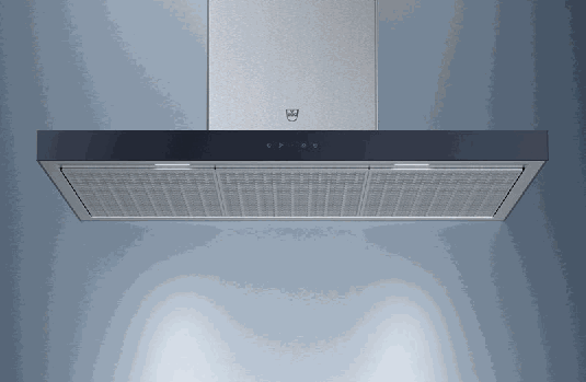 Hotte murale V-ZUG 6202800006 AiroClearMural V6000, verre miroir 90 cm, éclairage LED, commande Touch Control