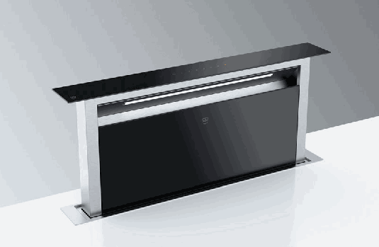 Hotte de plan de travail V ZUG DSTS9 6401500001, 90 cm, finition verre, commande TouchControl, éclairage LED
