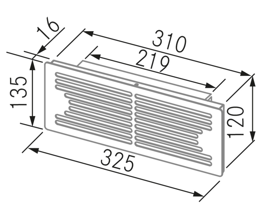 Grille pour faux plafonds 90375 Frecan