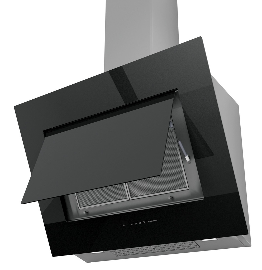 Hotte Murale inclinée FRECAN Quasar - 900 - 1100GP - Noir