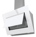 Hotte murale inclinée FRECAN 27646, 900 mm, sans moteur, cristal blanc, 2 LED, 3 vitesses + Booster