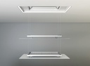 Hotte PANDO 009962, 130 cm, 2450 m³/h, verre blanc, ECO PLASMA