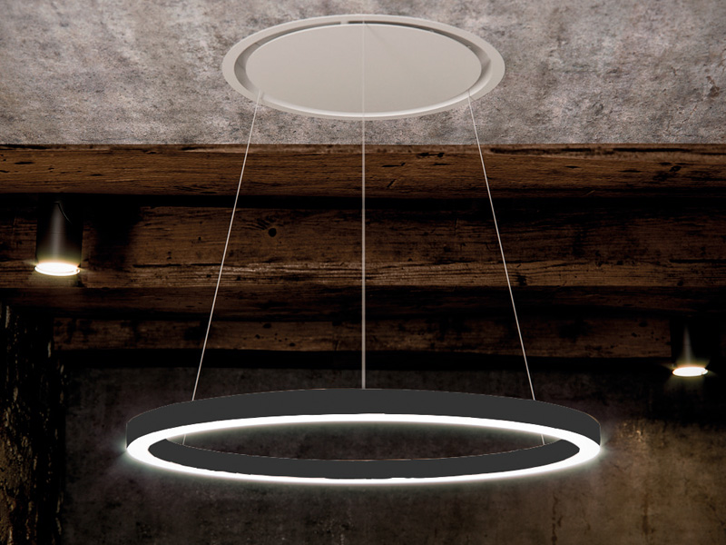 Hotte SKYRING/54 noir 1130 m³/h ECO PLUS - Hottes - PANDO