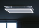 Hotte PANDO 010369, 90 cm, 1130 m³/h, verre blanc, Ø150 mm
