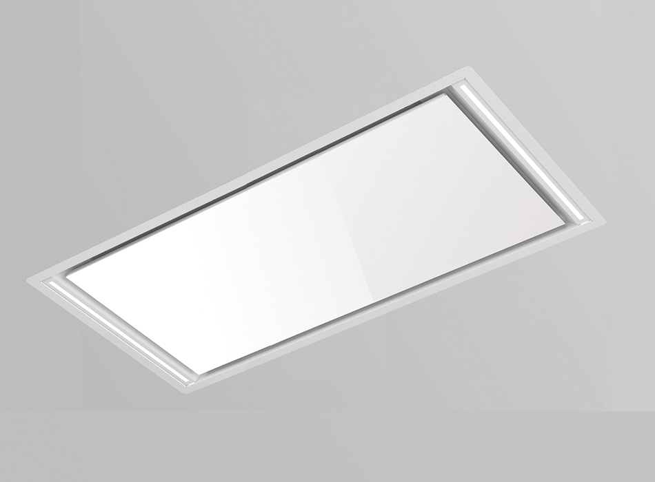 Hotte E-297/1200X560 verre blanc 1300 m³/h ECO murale Hottes 010426 PANDO