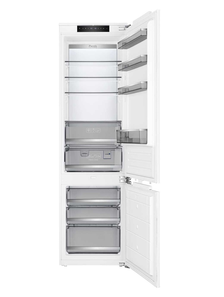 Réfrigérateur combiné PANDO 010523, 194 x 54 cm, 267 L, classe E, intégrable