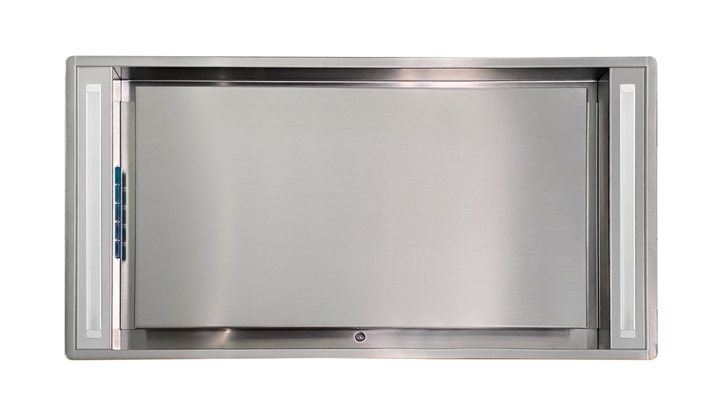 Hotte PANDO 010677, 86 cm, 1050 m³/h, inox, filtration ECO PLASMA