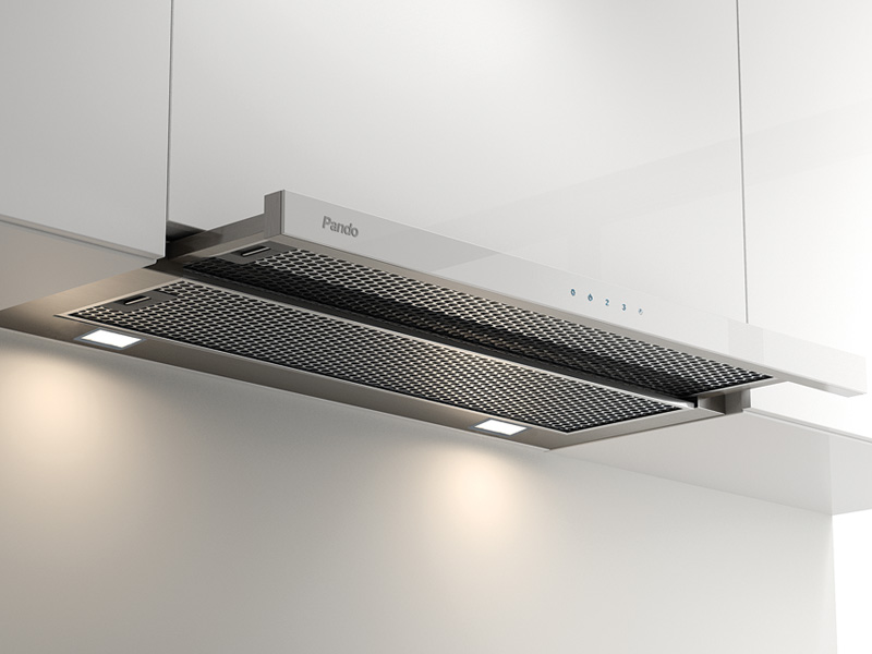 Hotte IES/60 inox/blanc TOUCH SEC 830 m³/h Hottes 010696 PANDO